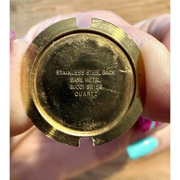 (READ) Gucci Change Bezel 11/12.2 Gold Women's Watch- AS-IS,FOR PARTS ONLY - Picture 11 of 14